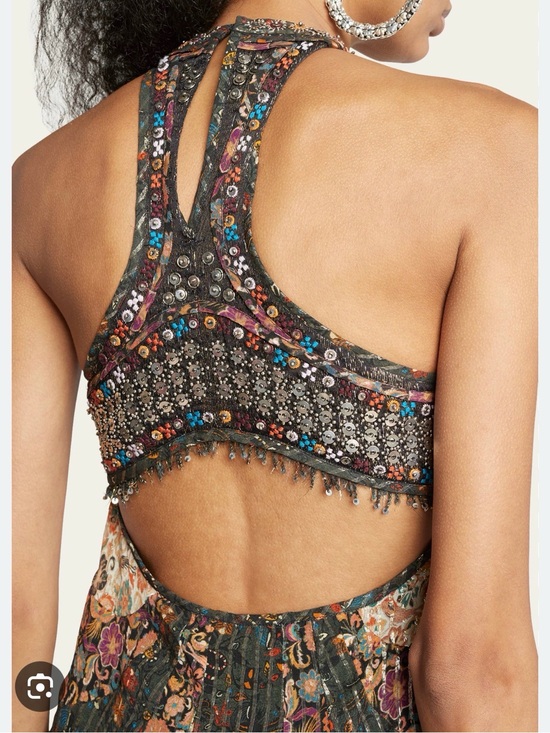 Isabel Marant Dresses & Skirts - NWOT Orfra Embellished & Embroidered Silk Halter Mini Dress sz 40 - Never Worn